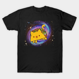 Funny Galaxy Taco Cat Tee Gift For Taco and Pizza Lover T-Shirt
